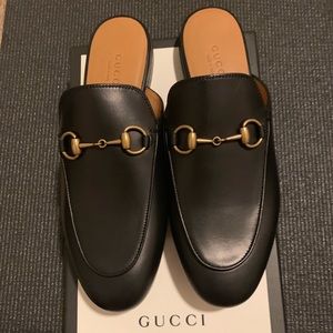 Gucci Princetown Leather Loafer Mules